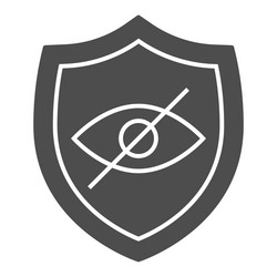 privacy browser emblem solid icon secure vector image
