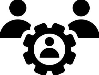 Team teamwork users icon black graphics vector