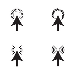 arrow click loading icon design vector image