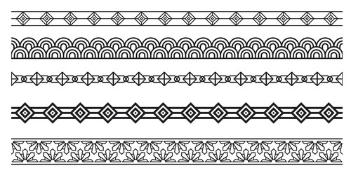 border with style art deco ornament seamless set Vector Image