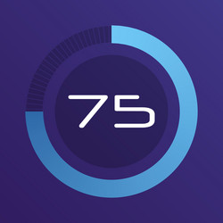 circular interval timer vector image