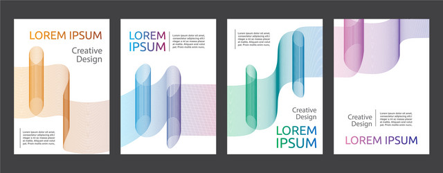 colorful gradient minimal geometric line pattern vector image