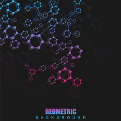 geometric abstract background with connected line vector image
