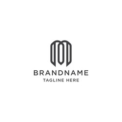 Letter m initial logo design template flat Vector Image