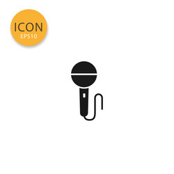 Microphone icon isolated flat style Royalty Free Vector