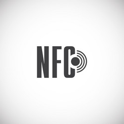 nfc related icon on background for graphic and web vector image