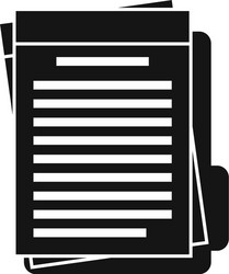 summary folder icon simple style vector image