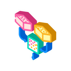 training data machine learning isometric icon vector image