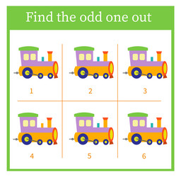 logic game for kids find the odd one out vector image