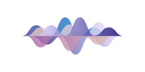 Sound waves set audio digital equalizer Royalty Free Vector