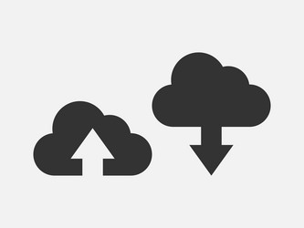 technology icon cloud computing connection big vector image