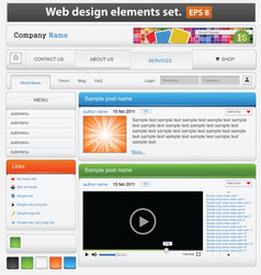 web design elements set2 vector image