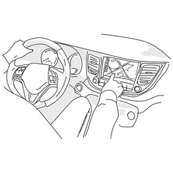 Driver Using Navigation Tool vector image