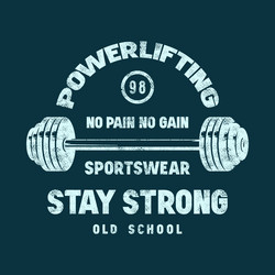 emblem for powerlifting club Vector Image