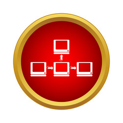 exchange of data between computers icon vector image