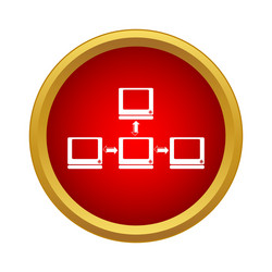 Exchange of data between computers icon vector