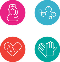 round circle buttons with icons can be used vector image