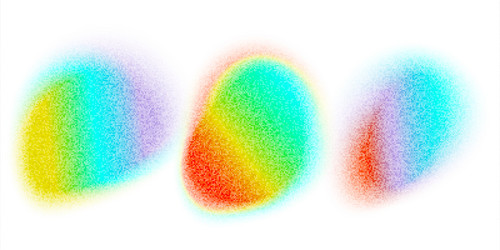 set abstract gradient blobs mesh modern trendy vector image