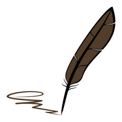 Retro Quill Pen Royalty Free Vector Image - VectorStock