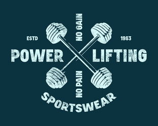 emblem for powerlifting club Vector Image