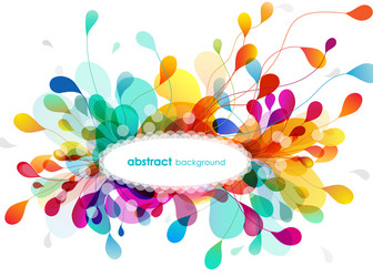 abstract colored flower background with circles vector image