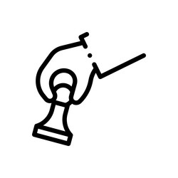 chess game icon thin linear style design isolated vector image
