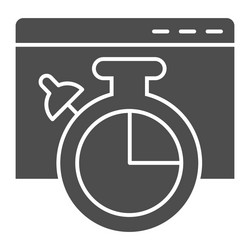 connection speed window solid icon web browser vector image