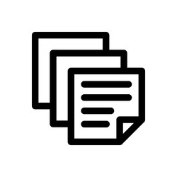 notes icon thin linear style design isolated vector image