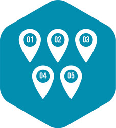 pointer marks icon simple style vector image