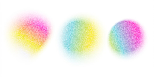 set pastel color circles with gradient noise vector image