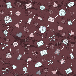 Social network seamless pattern vector