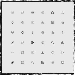 web simple linear icons set vector image