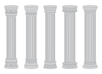 ancient columns design isolated on background vector