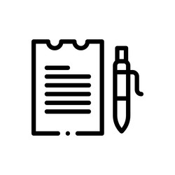 notes icon thin linear style design isolated vector image