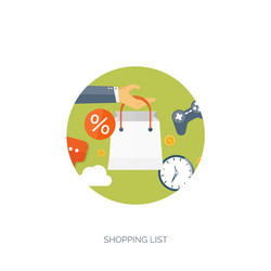flat header shopping web vector image