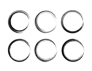 Set round logo frames with geometric pattern Vector Image