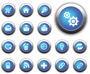 Web Icons - Button Collection vector image