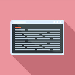 web page testing software icon flat style vector image