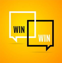 Win concept square banner poster flyer vector