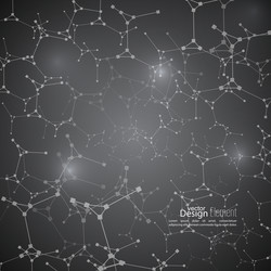 abstract background with dna molecule structure vector image