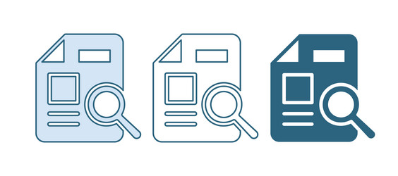 blue document with graph chart icon isolated vector image