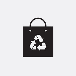 Eco recycle bag icon carrybag basket arrow vector