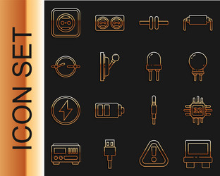set line fuse processor with microcircuits cpu vector image