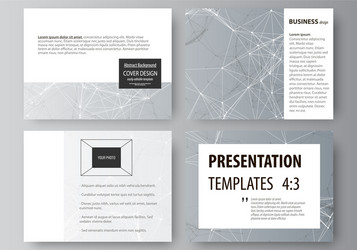 set of business templates for presentation slides vector image