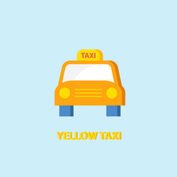 Yellow taxi icon vector