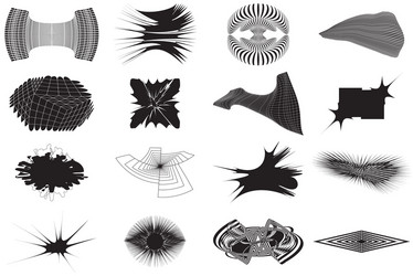 abstract geometric shapes set transition effect vector image