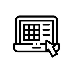 chess game icon thin linear style design isolated vector image