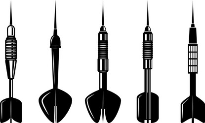 Dart Set - Game Elements vector image
