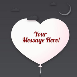 Heart cut out of paper with place for your message vector