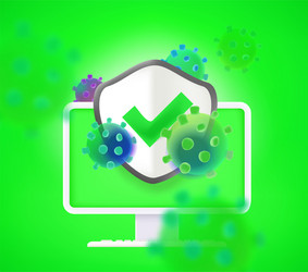 internet protection from fraud and viruses modern vector image